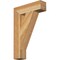 Ekena Millwork Traditional Block Rough Sawn Bracket, Western Red Cedar, 4"W x 16"D x 24"H BKT04X16X24TRA05RWR - alternate 1